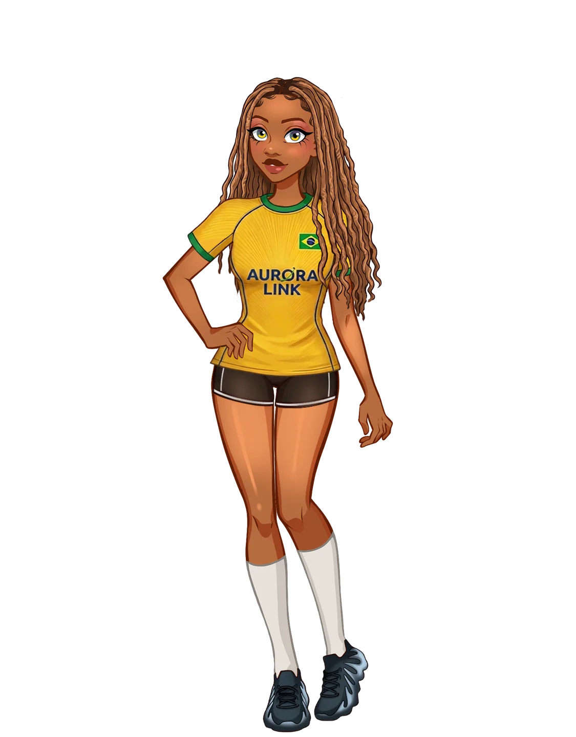 Olympic football look — Brazil